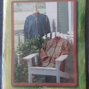 Lightweight Women's Patchwork Shirt Jacket in Rust & Beige